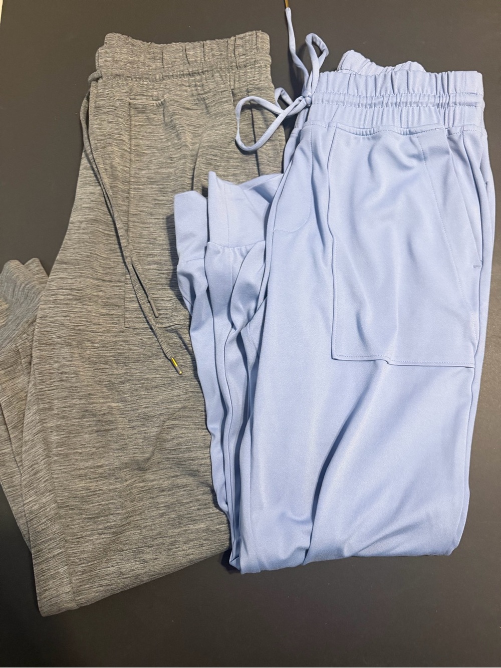 2 Pairs of Lou & Grey Jogger Pants - Womens Medium - Light Blue & Charcoal Grey